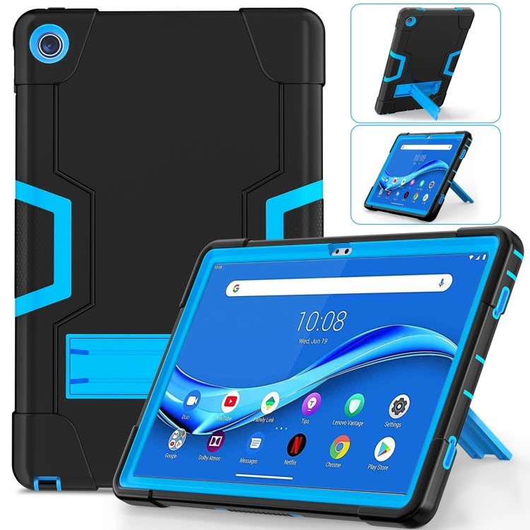 For Lenovo Tab M10 Plus 10.6 3rd Gen 2022 Contrast Color Robot Shockproof Silicone + PC Tablet Case