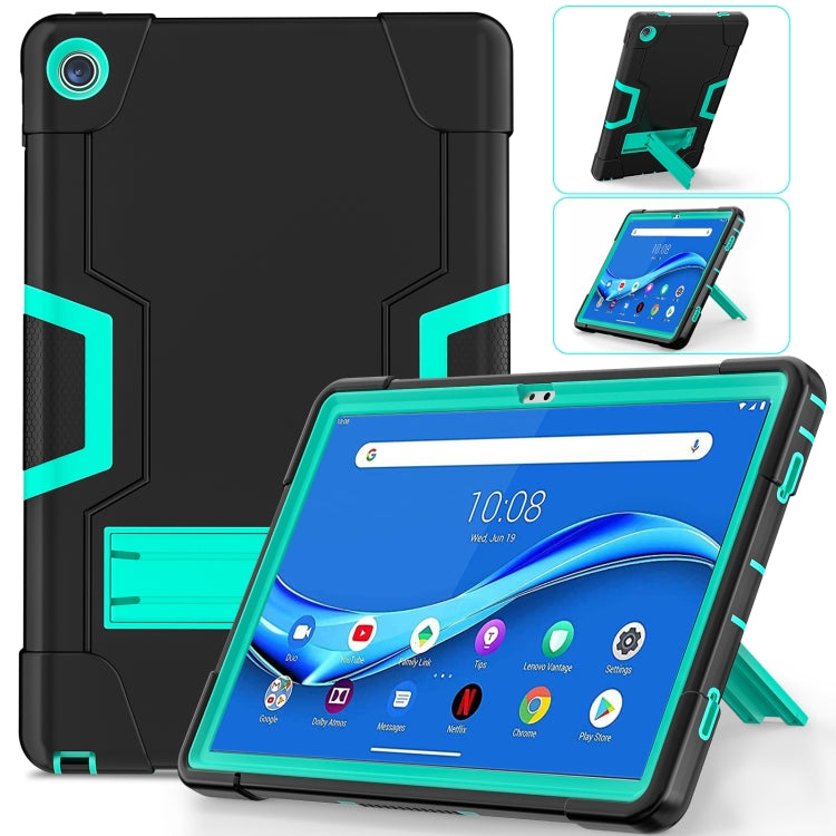For Lenovo Tab M10 Plus 10.6 3rd Gen 2022 Contrast Color Robot Shockproof Silicone + PC Tablet Case