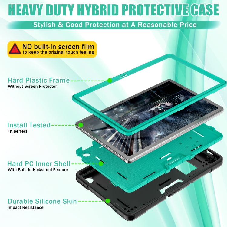 For Lenovo Tab M10 Plus 10.6 3rd Gen 2022 Contrast Color Robot Shockproof Silicone + PC Tablet Case