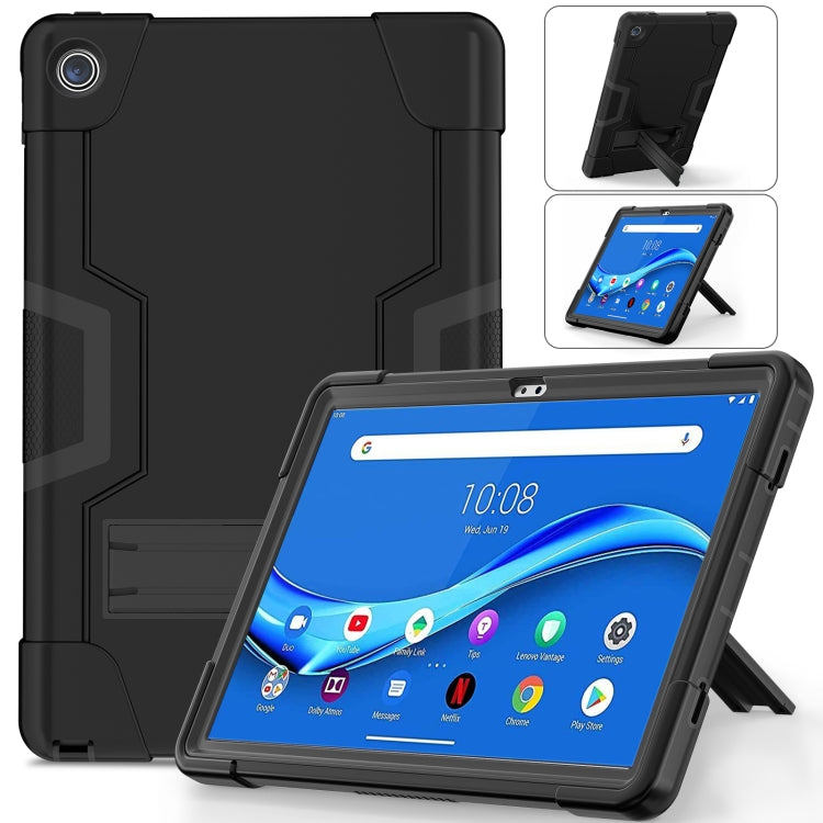 For Lenovo Tab M10 Plus 10.6 3rd Gen 2022 Contrast Color Robot Shockproof Silicone + PC Tablet Case