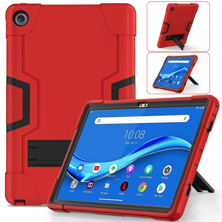 For Lenovo Tab M10 Plus 10.6 3rd Gen 2022 Contrast Color Robot Shockproof Silicone + PC Tablet Case