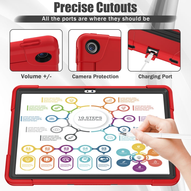 For Lenovo Tab M10 Plus 10.6 3rd Gen 2022 Contrast Color Robot Shockproof Silicone + PC Tablet Case