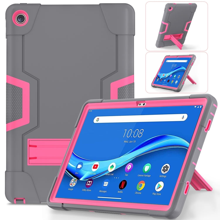 For Lenovo Tab M10 Plus 10.6 3rd Gen 2022 Contrast Color Robot Shockproof Silicone + PC Tablet Case