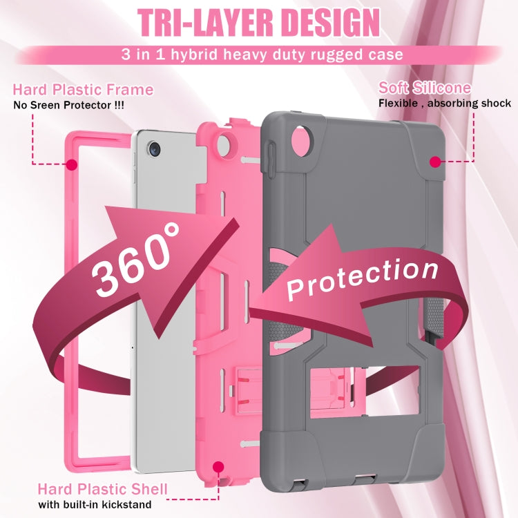 For Lenovo Tab M10 Plus 10.6 3rd Gen 2022 Contrast Color Robot Shockproof Silicone + PC Tablet Case