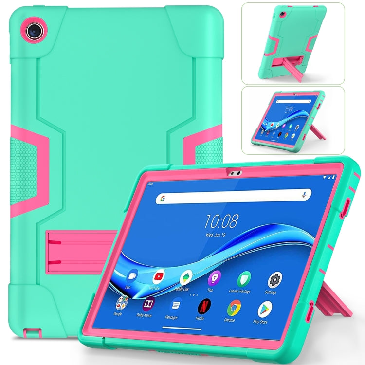 For Lenovo Tab M10 Plus 10.6 3rd Gen 2022 Contrast Color Robot Shockproof Silicone + PC Tablet Case