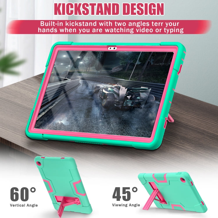 For Lenovo Tab M10 Plus 10.6 3rd Gen 2022 Contrast Color Robot Shockproof Silicone + PC Tablet Case