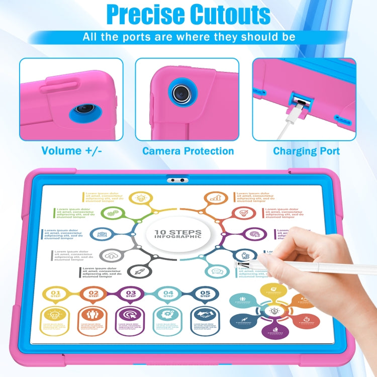 For Lenovo Tab M10 Plus 10.6 3rd Gen 2022 Contrast Color Robot Shockproof Silicone + PC Tablet Case