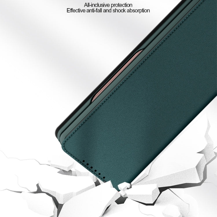 For Samsung Galaxy Z Fold4 Split Type Horizontal Flip Foldable Leather Phone Case