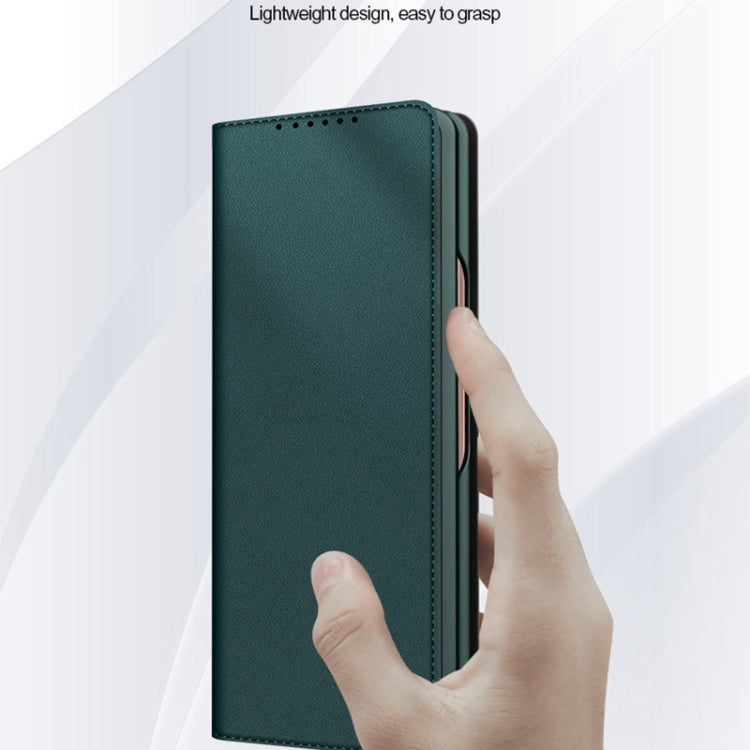 For Samsung Galaxy Z Fold4 Split Type Horizontal Flip Foldable Leather Phone Case