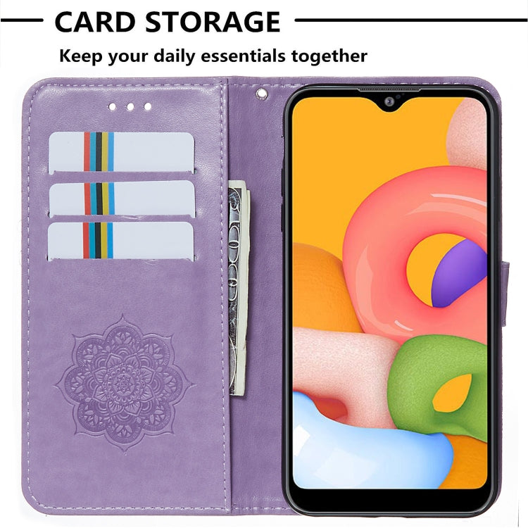 For Galaxy A01 Dream Catcher Printing Horizontal Flip Leather Case with Holder & Card Slots & Wallet & Lanyard