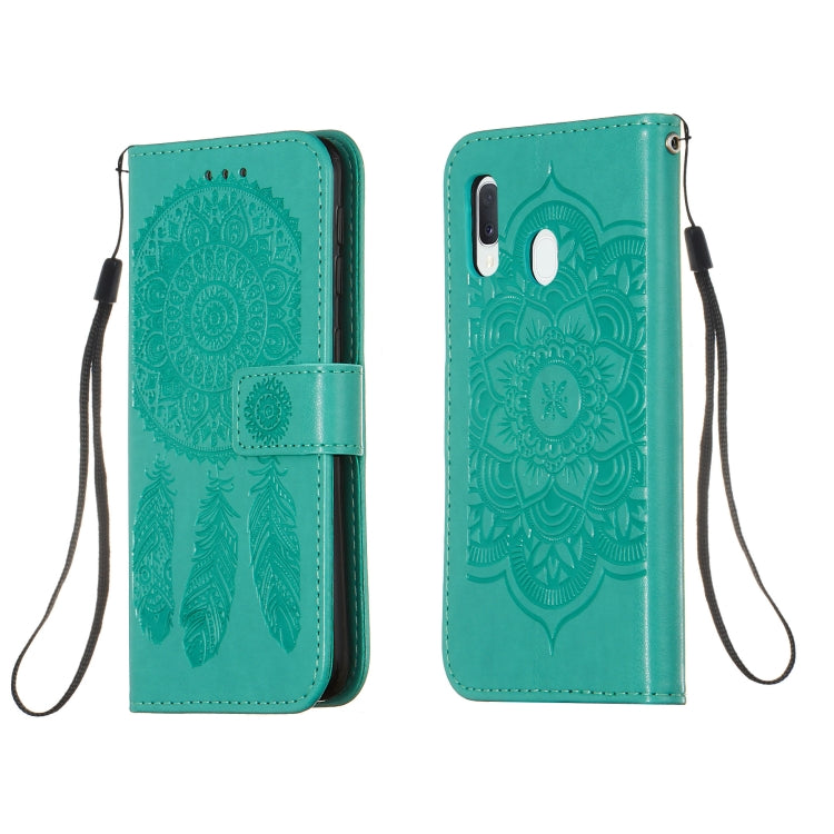 For Galaxy A20e Dream Catcher Printing Horizontal Flip Leather Case with Holder & Card Slots & Wallet & Lanyard