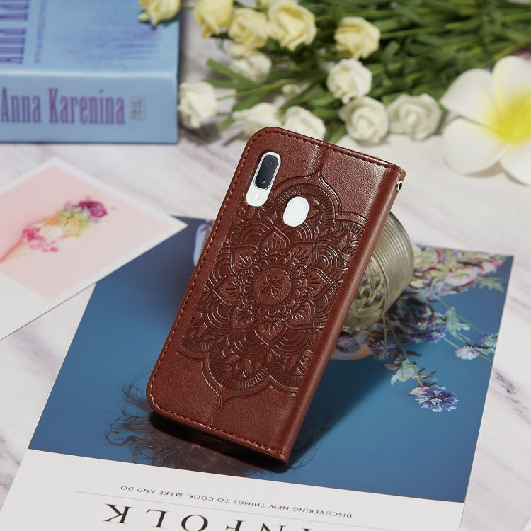For Galaxy A20e Dream Catcher Printing Horizontal Flip Leather Case with Holder & Card Slots & Wallet & Lanyard