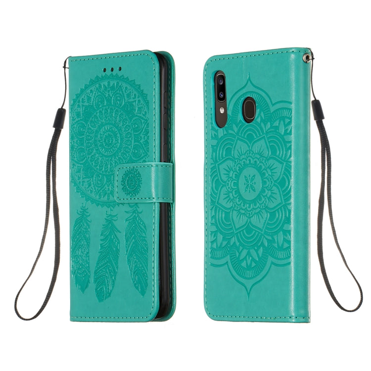 For Galaxy A20 / A30 Dream Catcher Printing Horizontal Flip Leather Case with Holder & Card Slots & Wallet & Lanyard