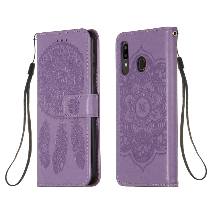For Galaxy A20 / A30 Dream Catcher Printing Horizontal Flip Leather Case with Holder & Card Slots & Wallet & Lanyard