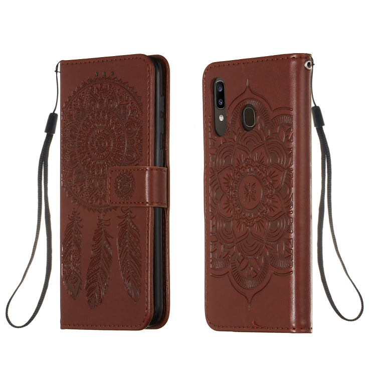 For Galaxy A20 / A30 Dream Catcher Printing Horizontal Flip Leather Case with Holder & Card Slots & Wallet & Lanyard
