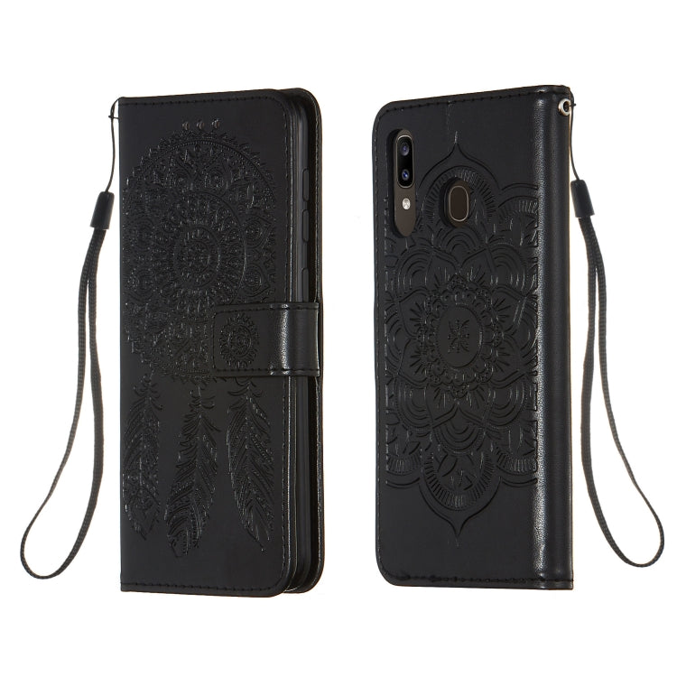 For Galaxy A20 / A30 Dream Catcher Printing Horizontal Flip Leather Case with Holder & Card Slots & Wallet & Lanyard
