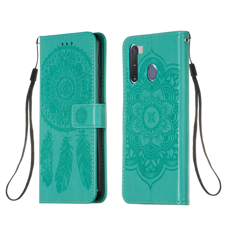 For Galaxy A21 Dream Catcher Printing Horizontal Flip Leather Case with Holder & Card Slots & Wallet & Lanyard