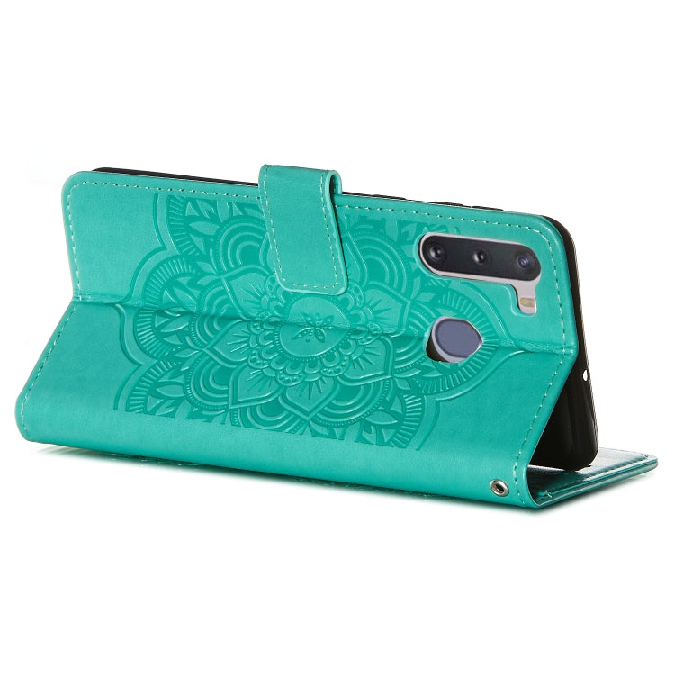 For Galaxy A21 Dream Catcher Printing Horizontal Flip Leather Case with Holder & Card Slots & Wallet & Lanyard