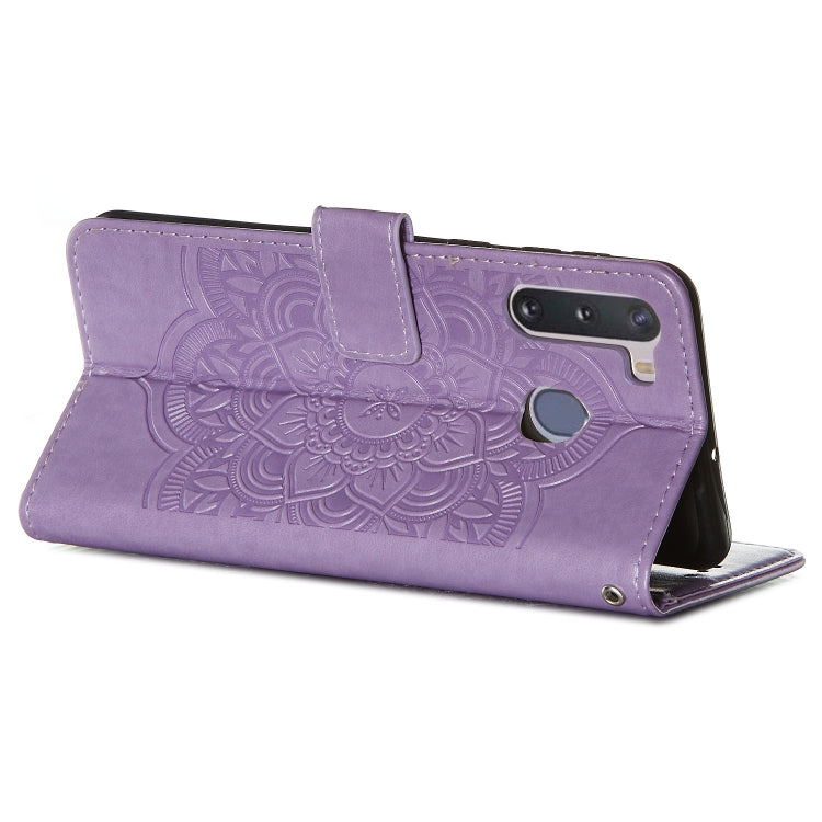 For Galaxy A21 Dream Catcher Printing Horizontal Flip Leather Case with Holder & Card Slots & Wallet & Lanyard