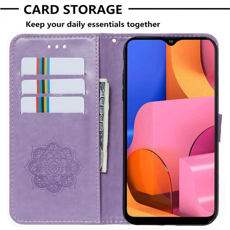For Galaxy A21 Dream Catcher Printing Horizontal Flip Leather Case with Holder & Card Slots & Wallet & Lanyard