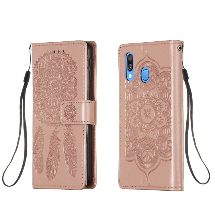 For Galaxy A40 Dream Catcher Printing Horizontal Flip Leather Case with Holder & Card Slots & Wallet & Lanyard