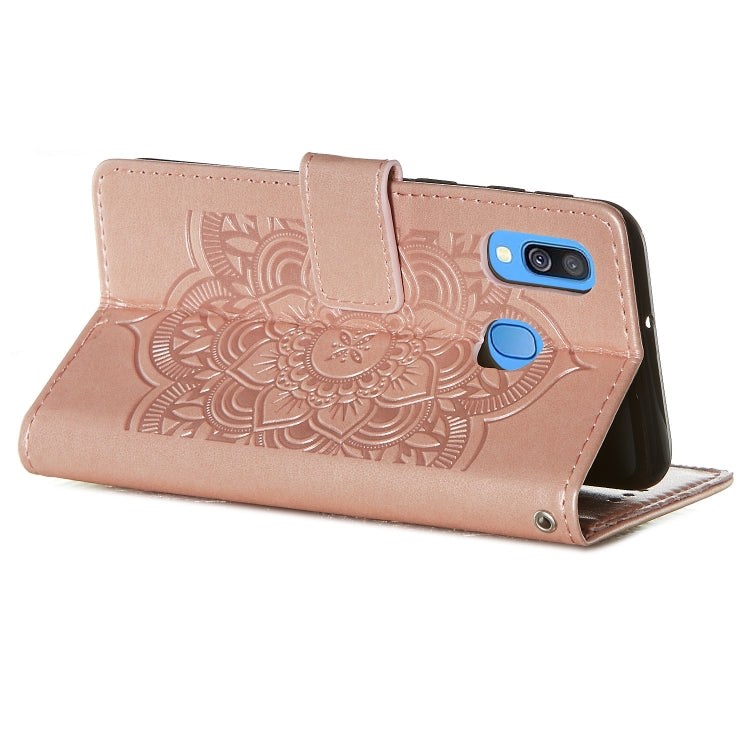 For Galaxy A40 Dream Catcher Printing Horizontal Flip Leather Case with Holder & Card Slots & Wallet & Lanyard