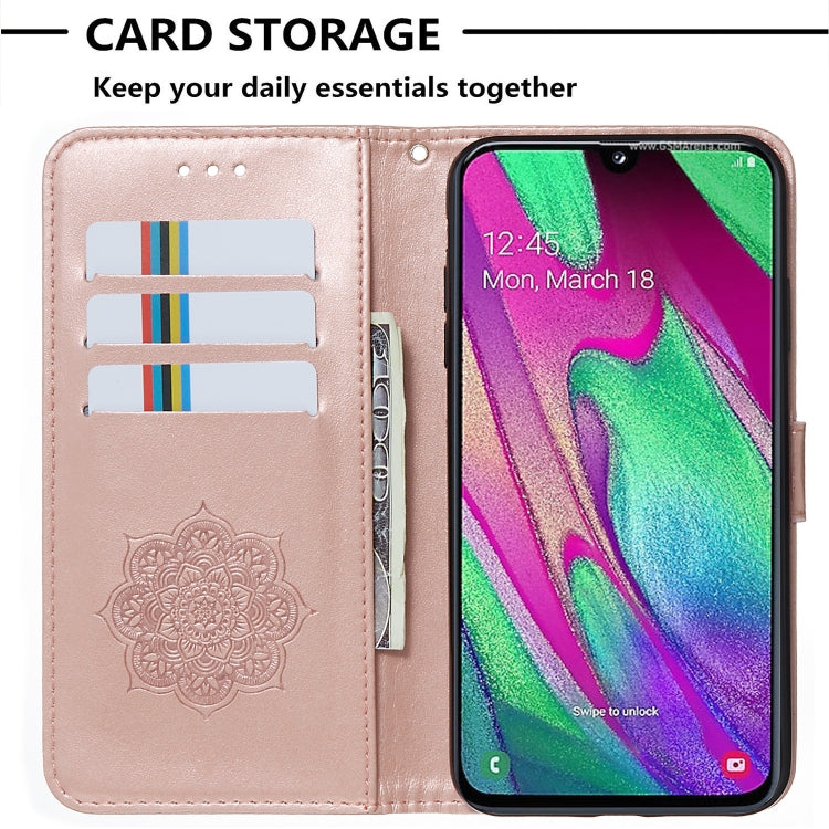 For Galaxy A40 Dream Catcher Printing Horizontal Flip Leather Case with Holder & Card Slots & Wallet & Lanyard
