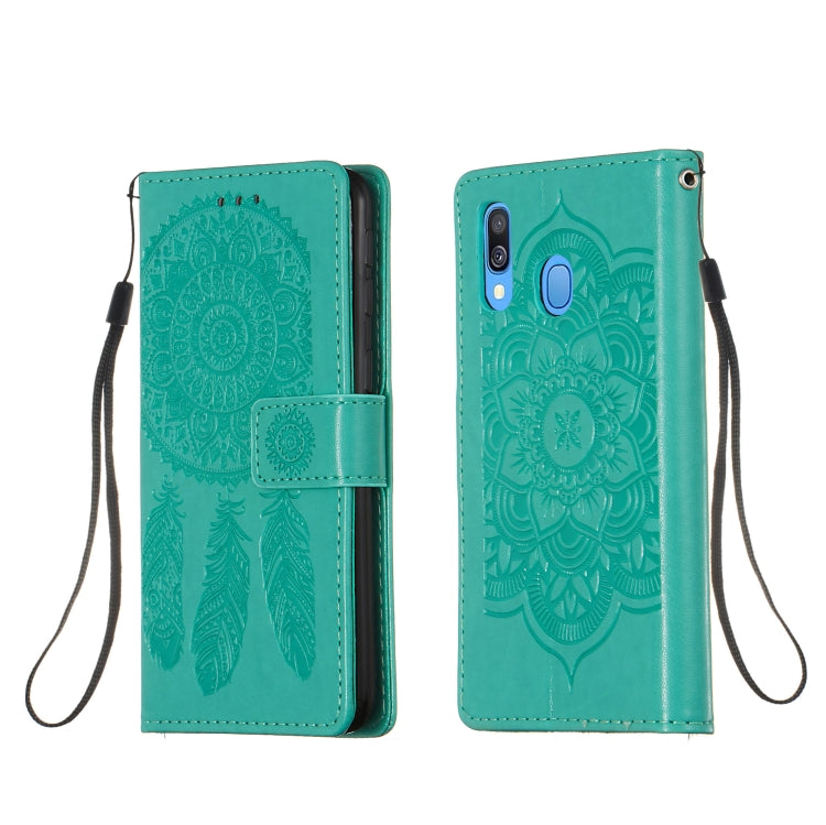 For Galaxy A40 Dream Catcher Printing Horizontal Flip Leather Case with Holder & Card Slots & Wallet & Lanyard