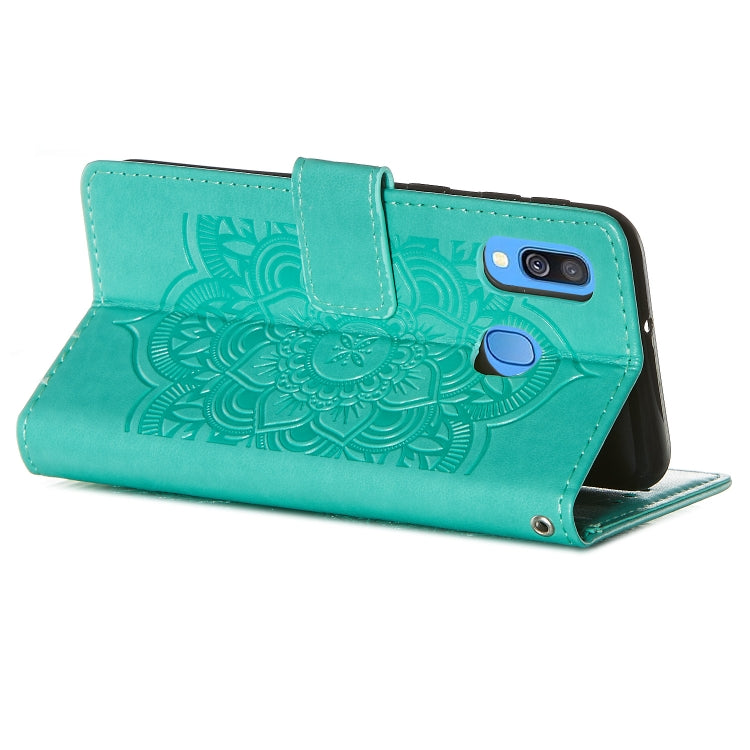 For Galaxy A40 Dream Catcher Printing Horizontal Flip Leather Case with Holder & Card Slots & Wallet & Lanyard