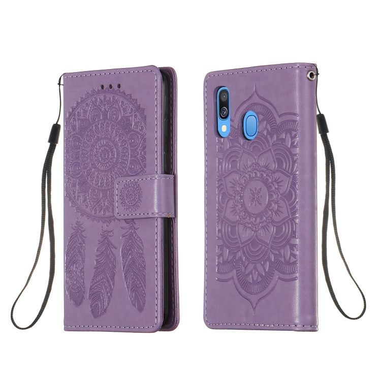 For Galaxy A40 Dream Catcher Printing Horizontal Flip Leather Case with Holder & Card Slots & Wallet & Lanyard