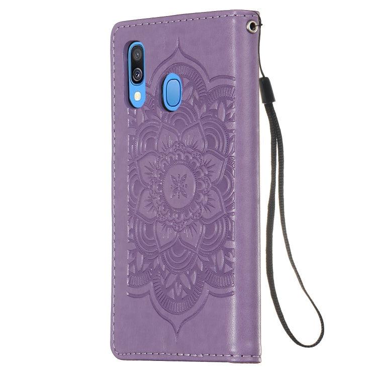 For Galaxy A40 Dream Catcher Printing Horizontal Flip Leather Case with Holder & Card Slots & Wallet & Lanyard