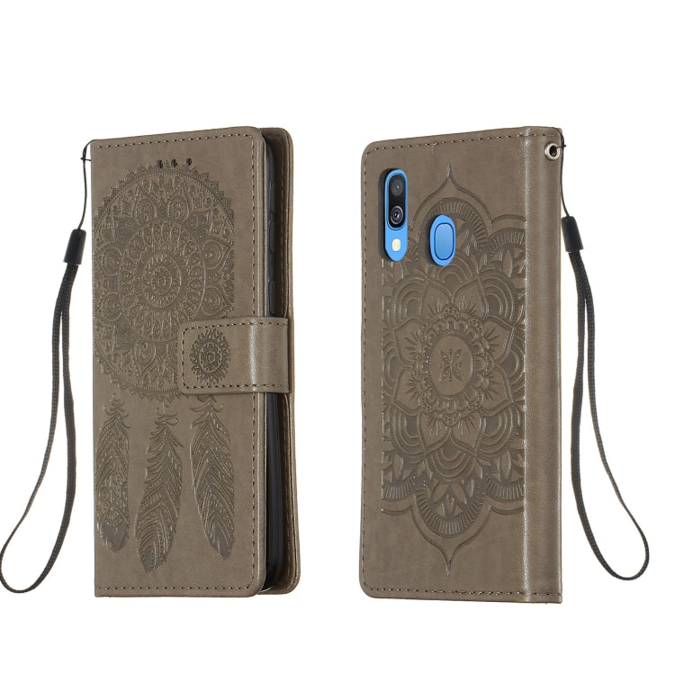 For Galaxy A40 Dream Catcher Printing Horizontal Flip Leather Case with Holder & Card Slots & Wallet & Lanyard