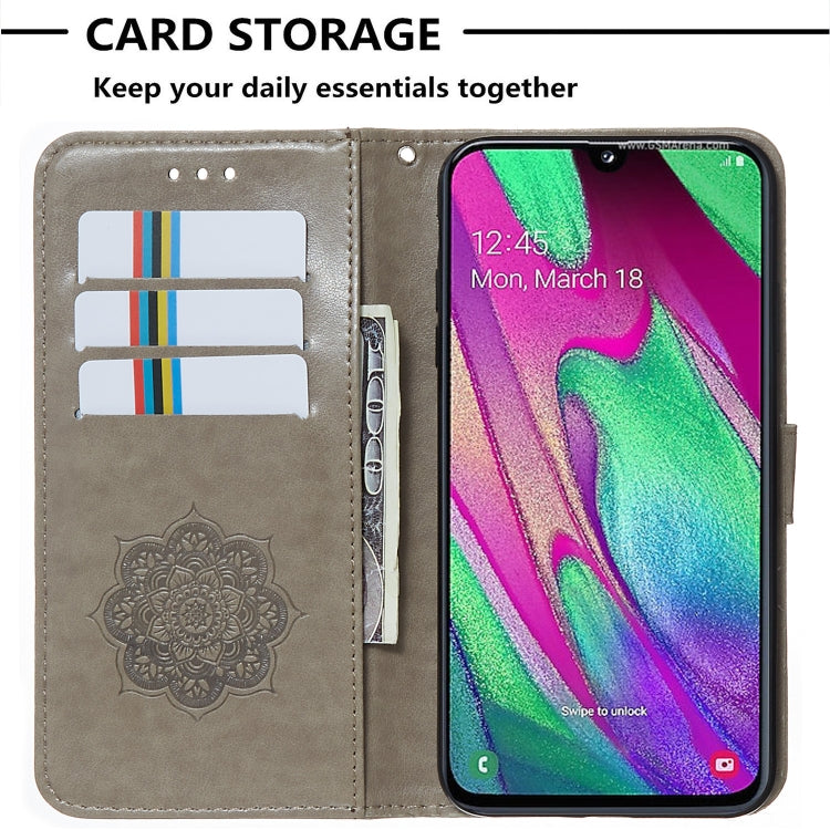For Galaxy A40 Dream Catcher Printing Horizontal Flip Leather Case with Holder & Card Slots & Wallet & Lanyard