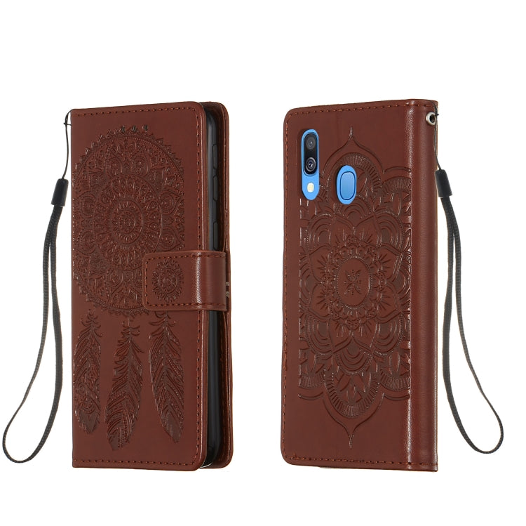 For Galaxy A40 Dream Catcher Printing Horizontal Flip Leather Case with Holder & Card Slots & Wallet & Lanyard