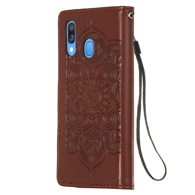 For Galaxy A40 Dream Catcher Printing Horizontal Flip Leather Case with Holder & Card Slots & Wallet & Lanyard