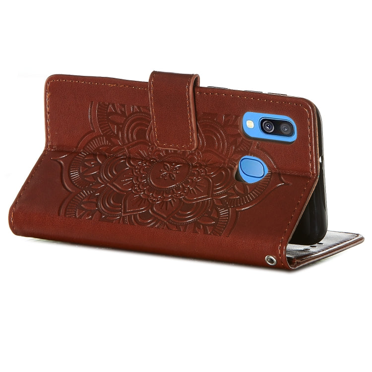 For Galaxy A40 Dream Catcher Printing Horizontal Flip Leather Case with Holder & Card Slots & Wallet & Lanyard
