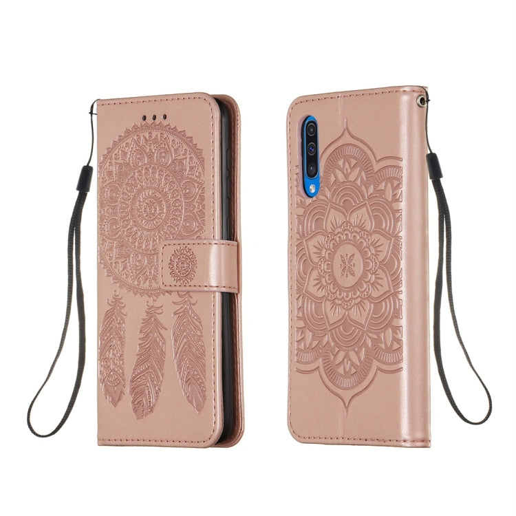 For Galaxy A50 Dream Catcher Printing Horizontal Flip Leather Case with Holder & Card Slots & Wallet & Lanyard