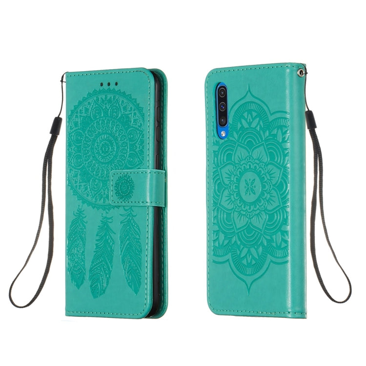 For Galaxy A50 Dream Catcher Printing Horizontal Flip Leather Case with Holder & Card Slots & Wallet & Lanyard