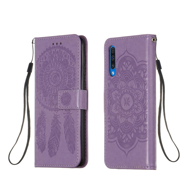 For Galaxy A50 Dream Catcher Printing Horizontal Flip Leather Case with Holder & Card Slots & Wallet & Lanyard