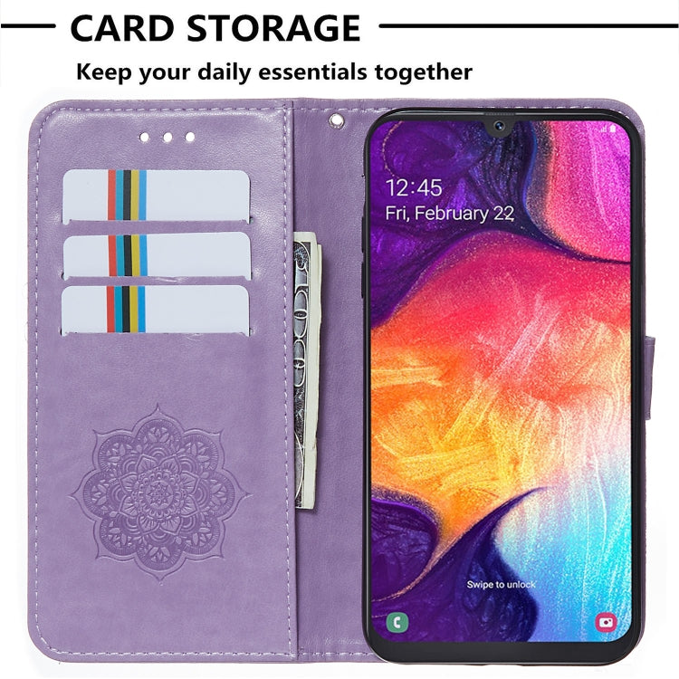 For Galaxy A50 Dream Catcher Printing Horizontal Flip Leather Case with Holder & Card Slots & Wallet & Lanyard