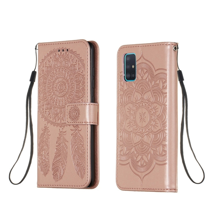 For Galaxy A51 Dream Catcher Printing Horizontal Flip Leather Case with Holder & Card Slots & Wallet & Lanyard