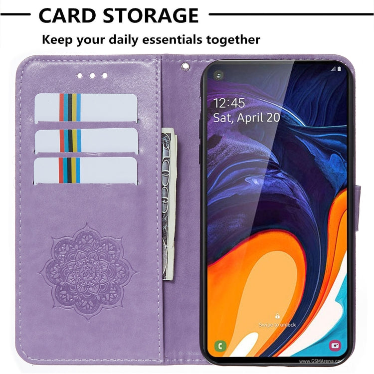 For Galaxy A60 Dream Catcher Printing Horizontal Flip Leather Case with Holder & Card Slots & Wallet & Lanyard