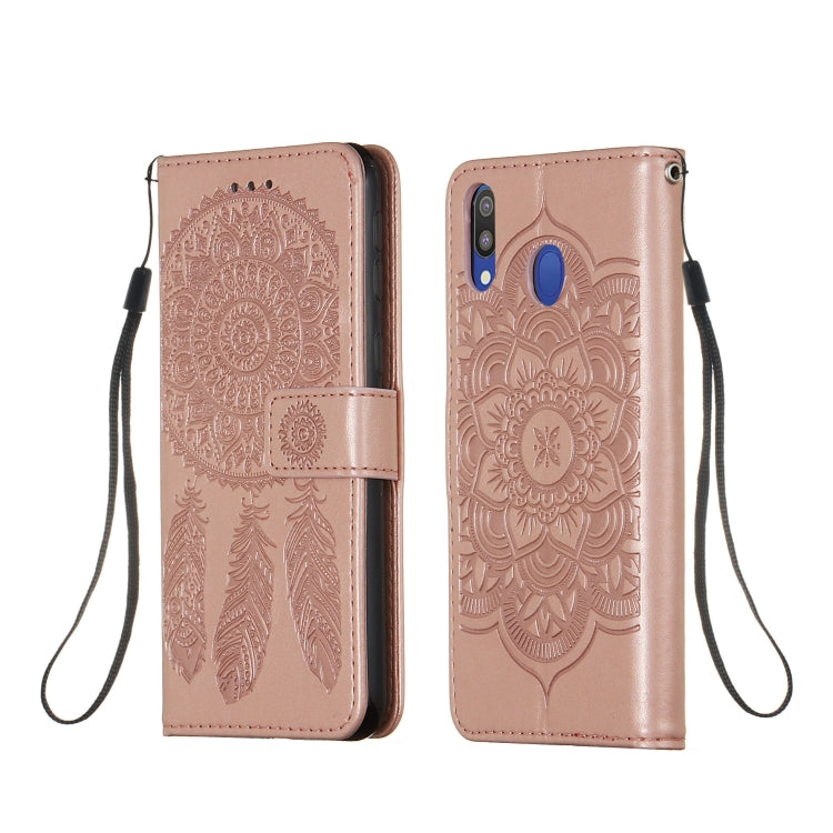 For Galaxy M20 Dream Catcher Printing Horizontal Flip Leather Case with Holder & Card Slots & Wallet & Lanyard