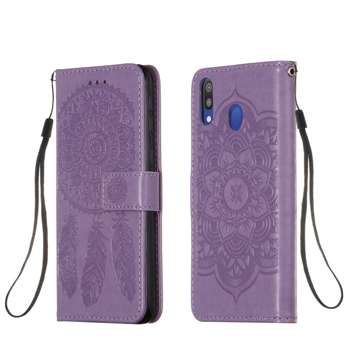 For Galaxy M20 Dream Catcher Printing Horizontal Flip Leather Case with Holder & Card Slots & Wallet & Lanyard