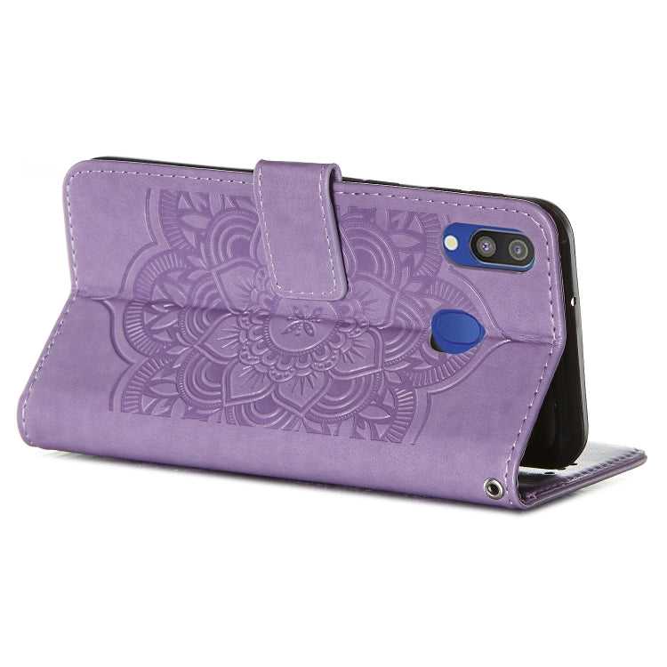 For Galaxy M20 Dream Catcher Printing Horizontal Flip Leather Case with Holder & Card Slots & Wallet & Lanyard