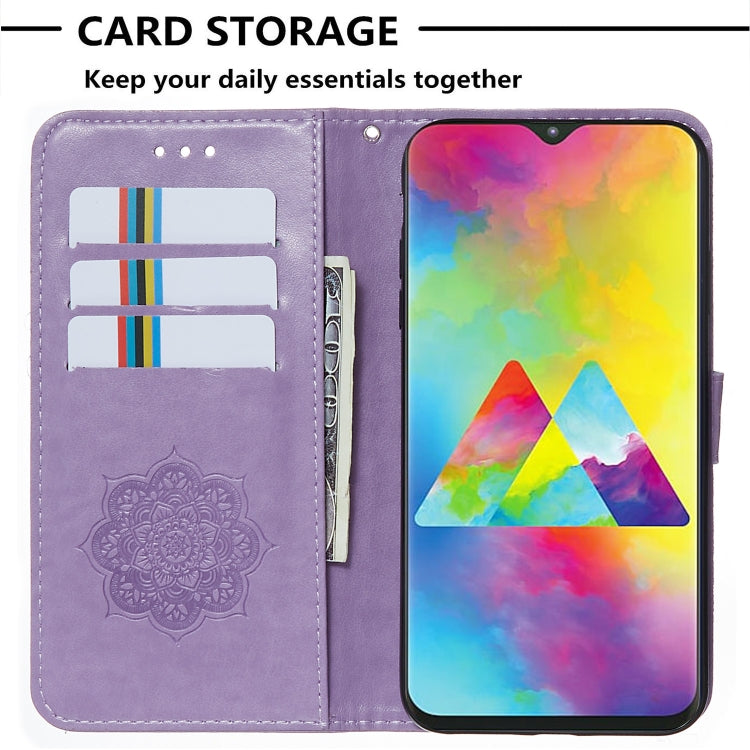 For Galaxy M20 Dream Catcher Printing Horizontal Flip Leather Case with Holder & Card Slots & Wallet & Lanyard