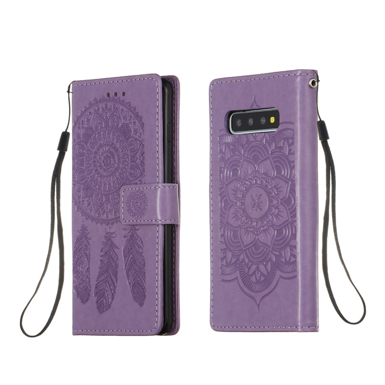 For Galaxy S10 Dream Catcher Printing Horizontal Flip Leather Case with Holder & Card Slots & Wallet & Lanyard