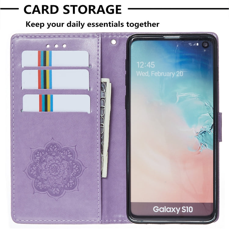 For Galaxy S10 Dream Catcher Printing Horizontal Flip Leather Case with Holder & Card Slots & Wallet & Lanyard