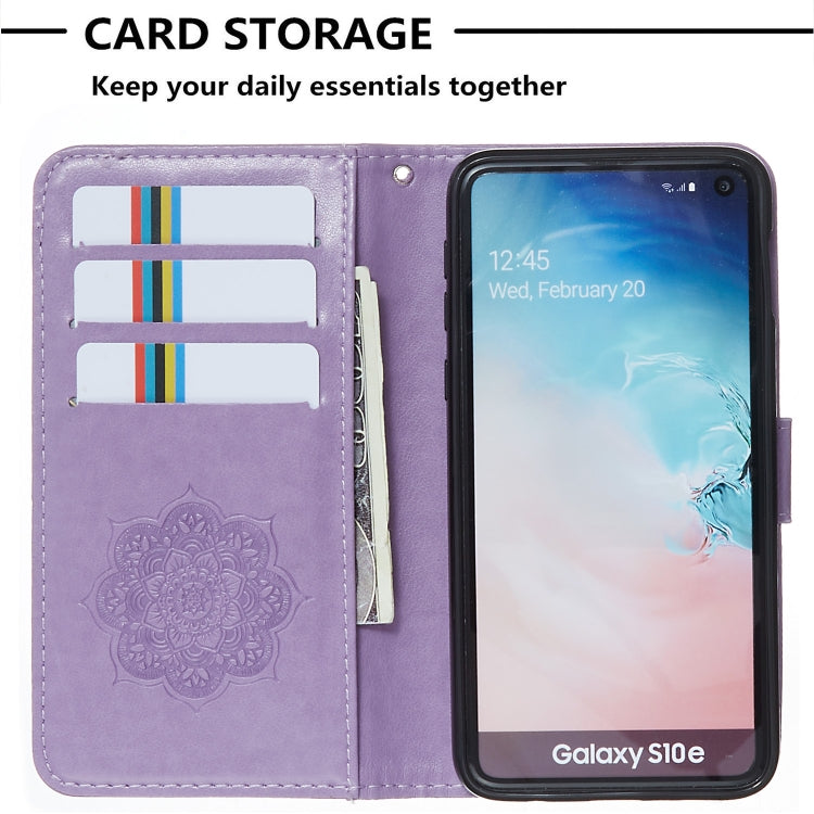 For Galaxy S10e Dream Catcher Printing Horizontal Flip Leather Case with Holder & Card Slots & Wallet & Lanyard