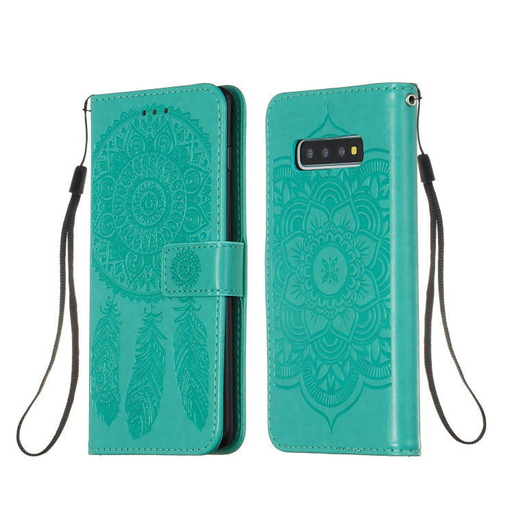 For Galaxy S10 Plus Dream Catcher Printing Horizontal Flip Leather Case with Holder & Card Slots & Wallet & Lanyard